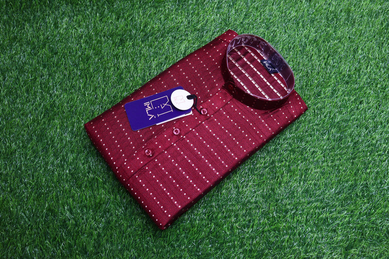 Men’s Banarasi Silk Kurta Maroon Color | Tailored Fit | Ethnic & Festive Wear