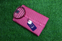 Men’s Banarasi Silk Kurta Pink Color | Tailored Fit | Ethnic & Festive Wear