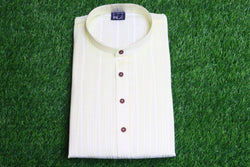Men's Self Design Kurta | Polyester Cotton Fabric | Stylish & Comfortable Fit