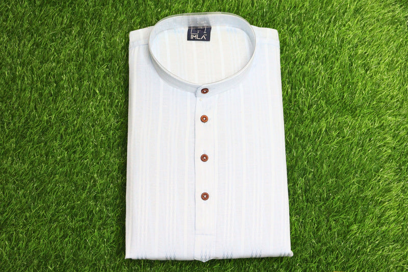 Men's Self Design Kurta | Polyester Cotton Fabric | Stylish & Comfortable Fit